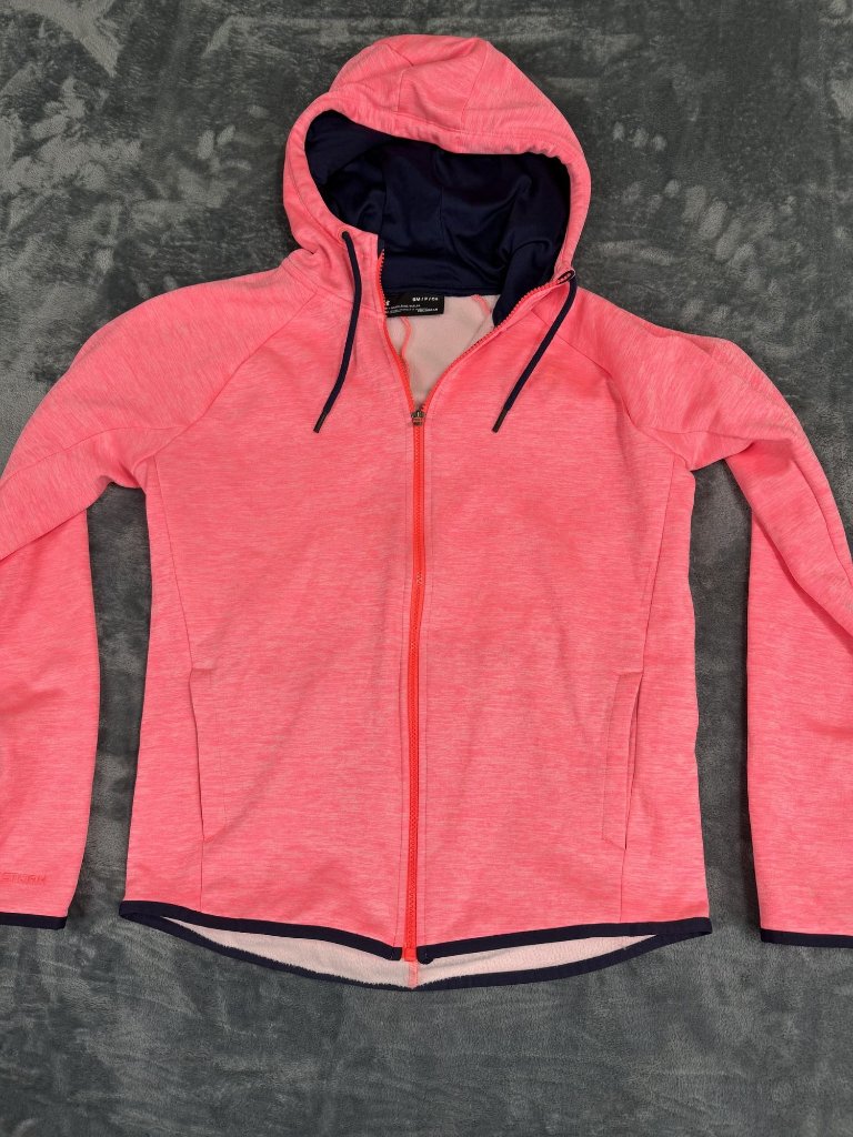Under Armour Womens Pink Heather Full-Zip Hoodie S